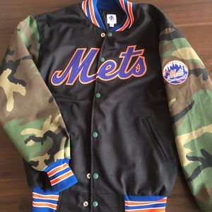 Mets 7 Line Army Camo Bomber